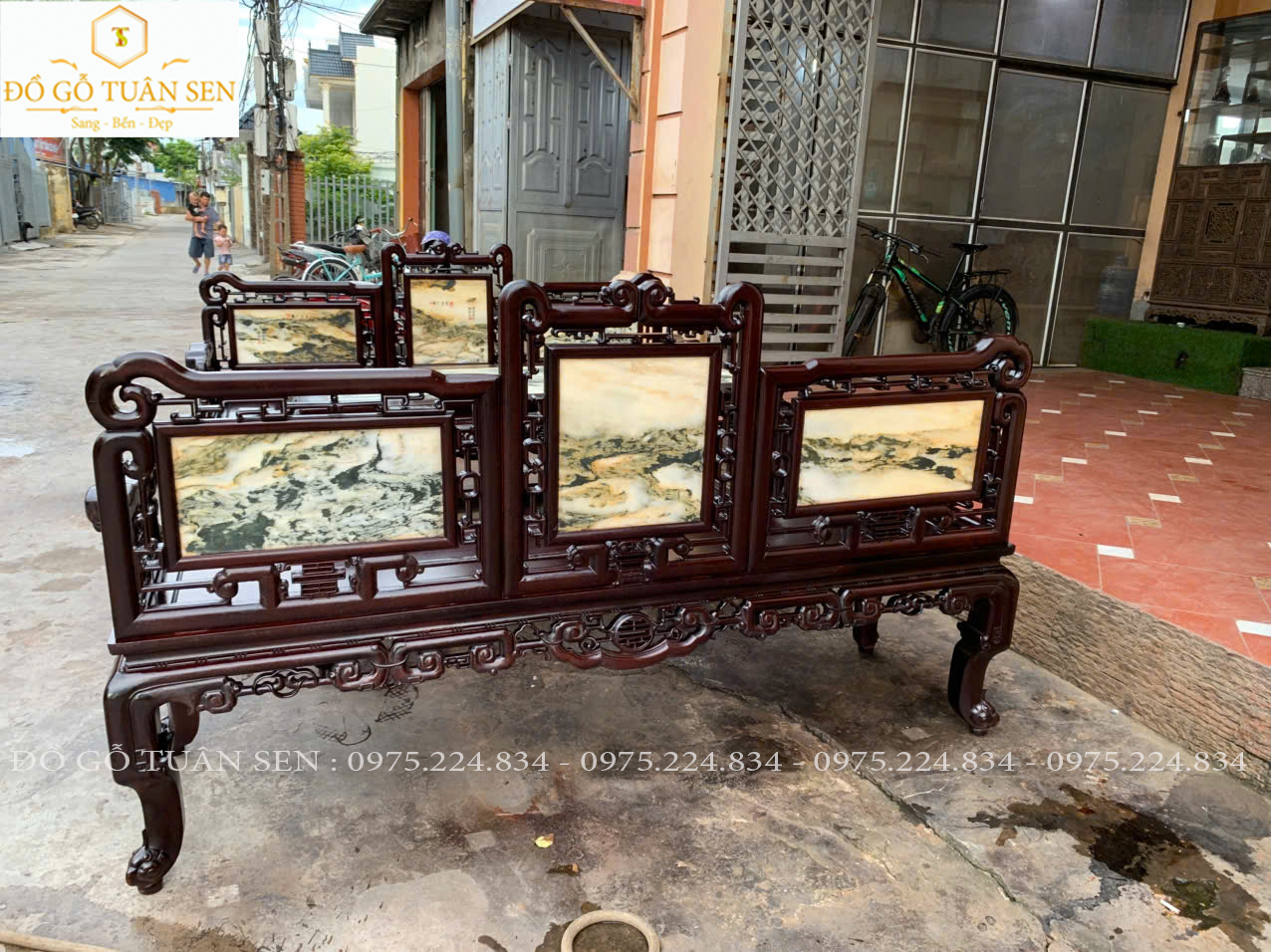 Hình ảnh bộ trường đục 2 mặt gỗ gụ 